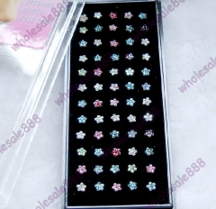 60 Pcs/Box Flower Shape Colorful Nose Clip Fashion Body Jewelry Wholesale Flower
