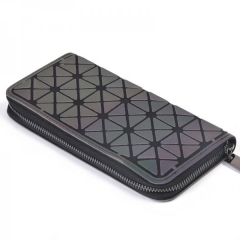 Female Wallet Zipper Women Purses Long Wallets Geometric Luminous Money Bag Card Purse square